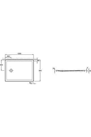 Ensemble de douche en céramique et verre trempé