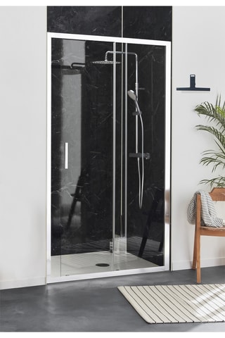 Ensemble paroi de douche d'angle en verre trempé