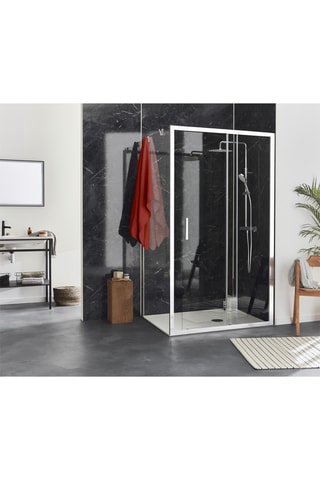 Ensemble paroi de douche d'angle en verre trempé