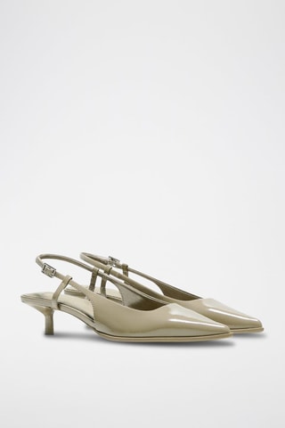 Escarpins vernis - Vert olive