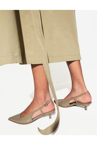 Escarpins vernis - Vert olive