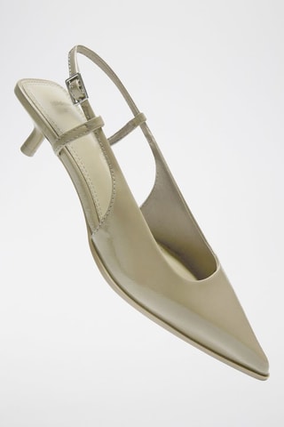 Escarpins vernis - Vert olive