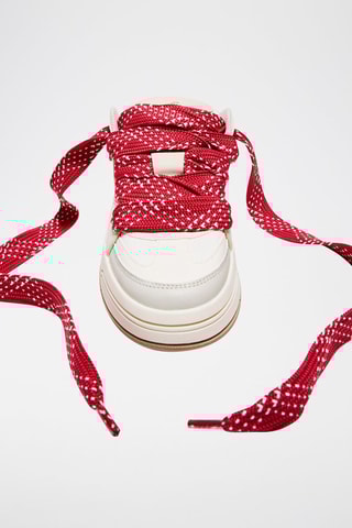 Mules - Beige clair et rouge