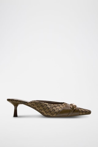 Mules à talons - Marron et marron clair