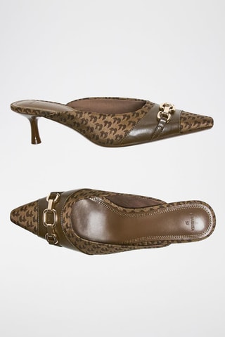 Mules à talons - Marron et marron clair