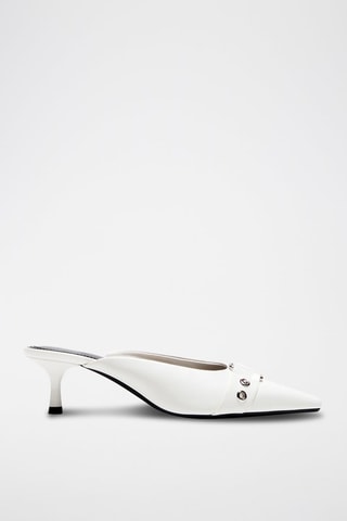 Mules à talons - Blanc