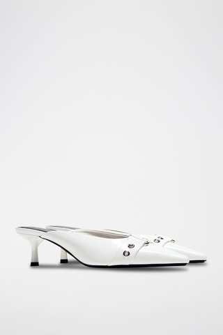 Mules à talons - Blanc