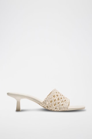 Mules à talons - Blanc