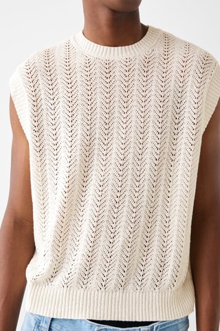 Pull sans manches - Blanc