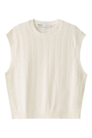 Pull sans manches - Blanc
