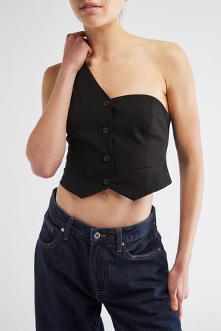 Gilet asymétrique - Noir