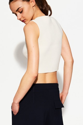 Gilet sans manches - Ecru