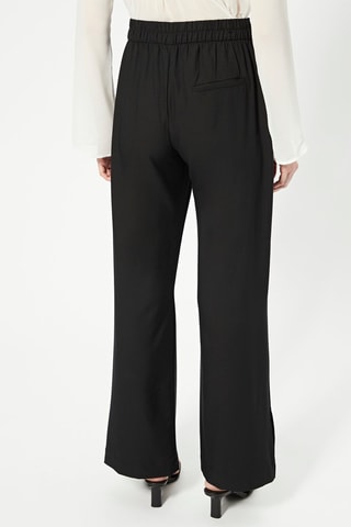 Pantalon wide legs taille haute Noir