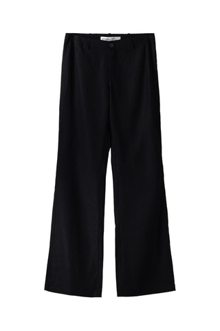 Pantalon flare en lin - Noir