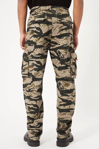 Pantalon cargo taille haute Kaki