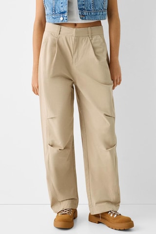 Pantalon wide legs - Beige