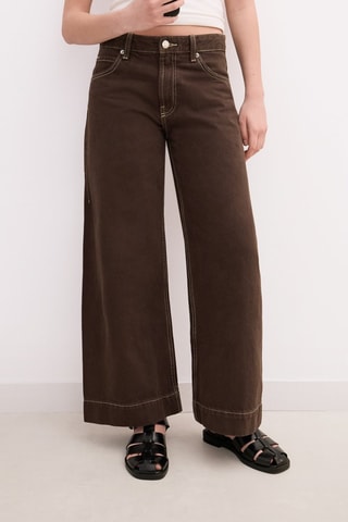 Jean wide legs - Marron