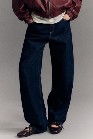 Jean barrel - Bleu marine