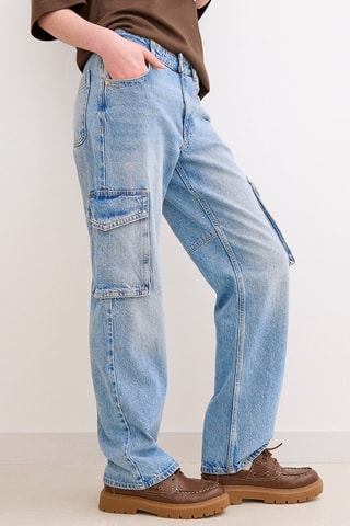 Jean cargo - Bleu clair