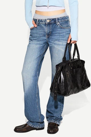 Jean straight - Bleu pétrole