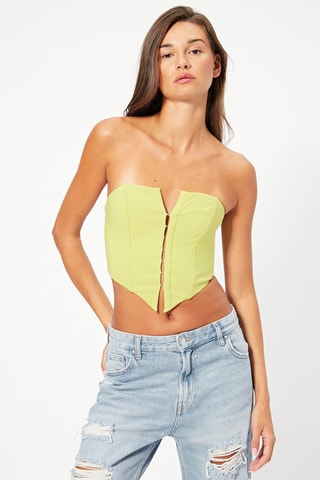 Crop top bustier - Vert