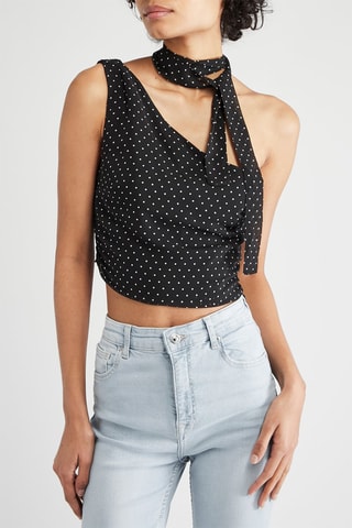 Top asymétrique - Noir