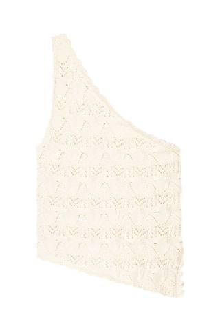 Crop top asymétrique - Ecru