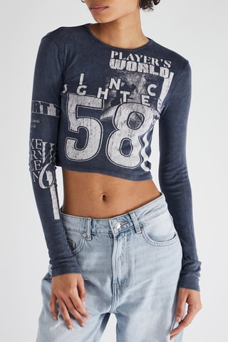 Crop top - Bleu