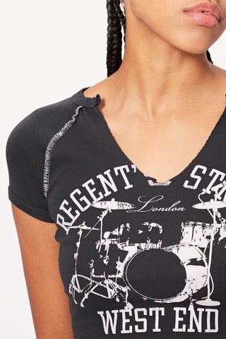 T-shirt cropped - Noir