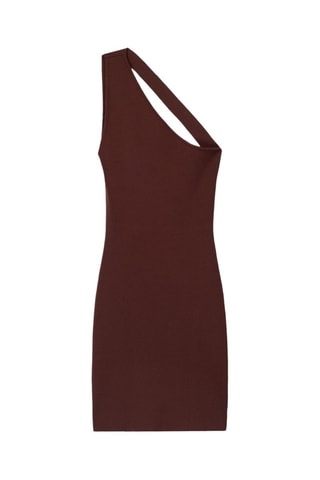 Robe asymétrique - Marron