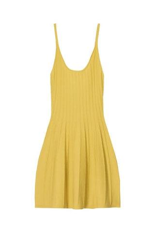 Robe plissée - Moutarde