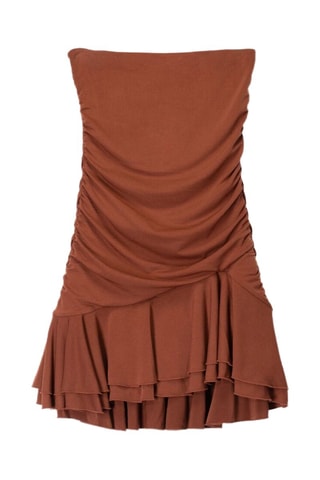 Robe bustier - Marron clair