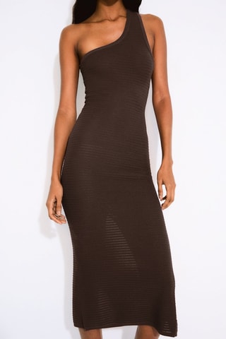 Robe asymétrique - Marron