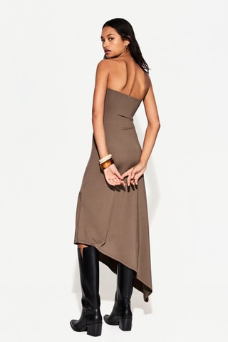 Robe bustier - Marron clair