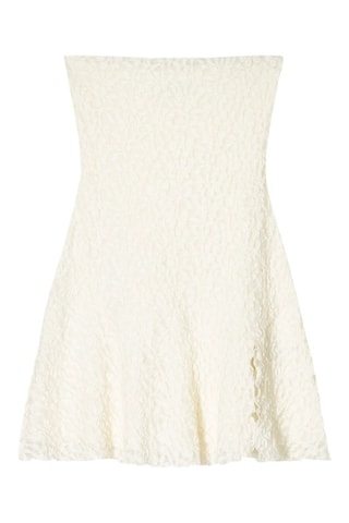 Robe bustier en dentelle - Ecru