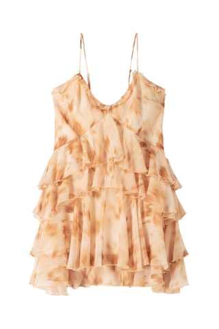 Robe volantée - Beige