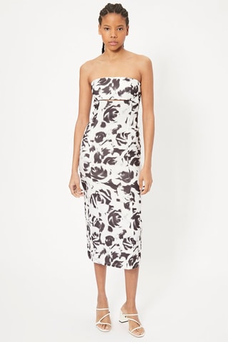 Robe bustier - Blanc et noir