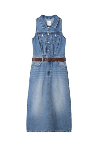 Robe midi en jean - Bleu clair