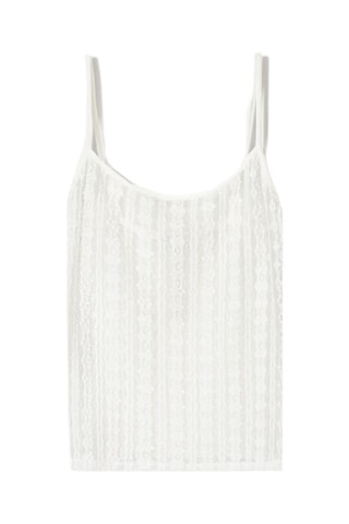 Caraco en dentelle - Blanc