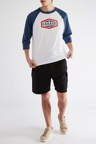 T-shirt - Blanc et bleu