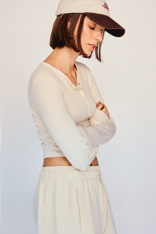 T-shirt cropped - Ecru