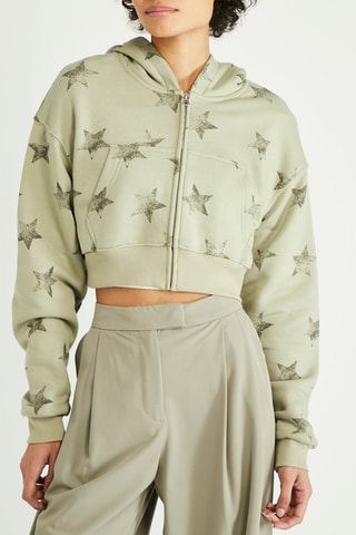 Sweat à capuche - Kaki clair