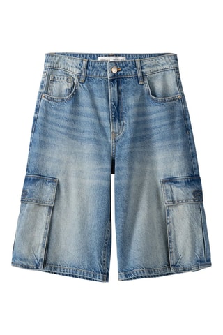 Bermuda relaxed en jean - Bleu clair