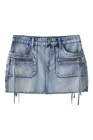 Minijupe en jean  - Bleu clair