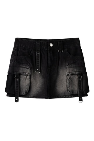 Minijupe en jean - Noir