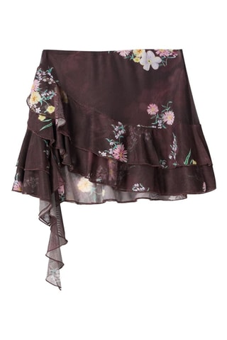 Jupe volantée - Violet