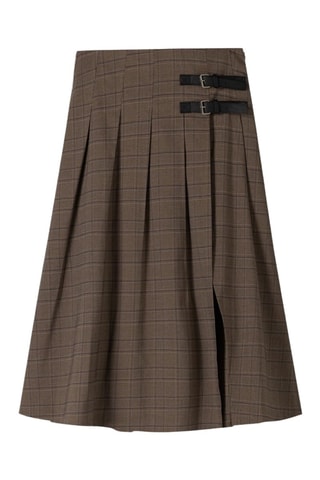 Jupe plissée - Marron