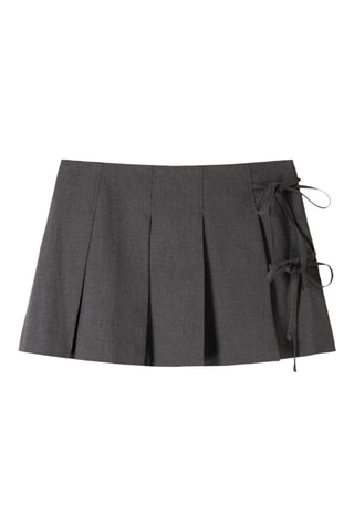 Jupe plissée - Gris clair