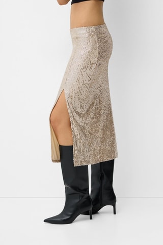 Jupe droite - Argenté