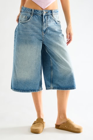 Bermuda en jean - Bleu cobalt